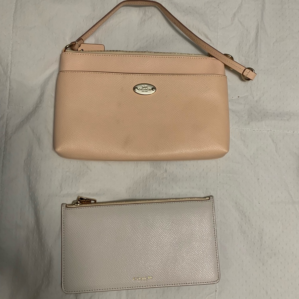 Small coach bag with insert